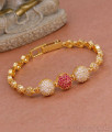 Stylish One Gram Gold Ad Stone Bracelet Ball Design BRAC956