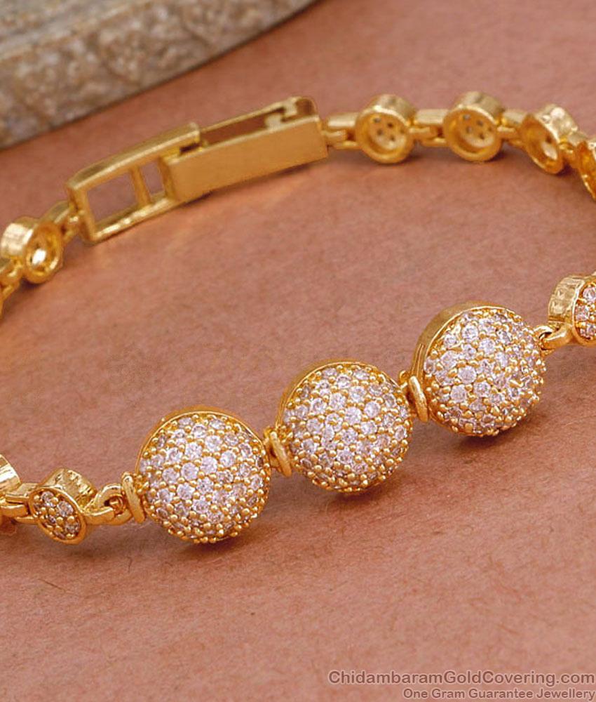 Beautiful Ball Type Diamond Bracelet Gold Design BRAC957