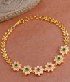 New Arrival Multi Stone Flower Bracelet Designs With Price Online BRAC970