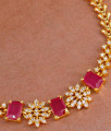 Fancy Ruby Bracelets Modern Gold Hand Chain Designs BRAC980