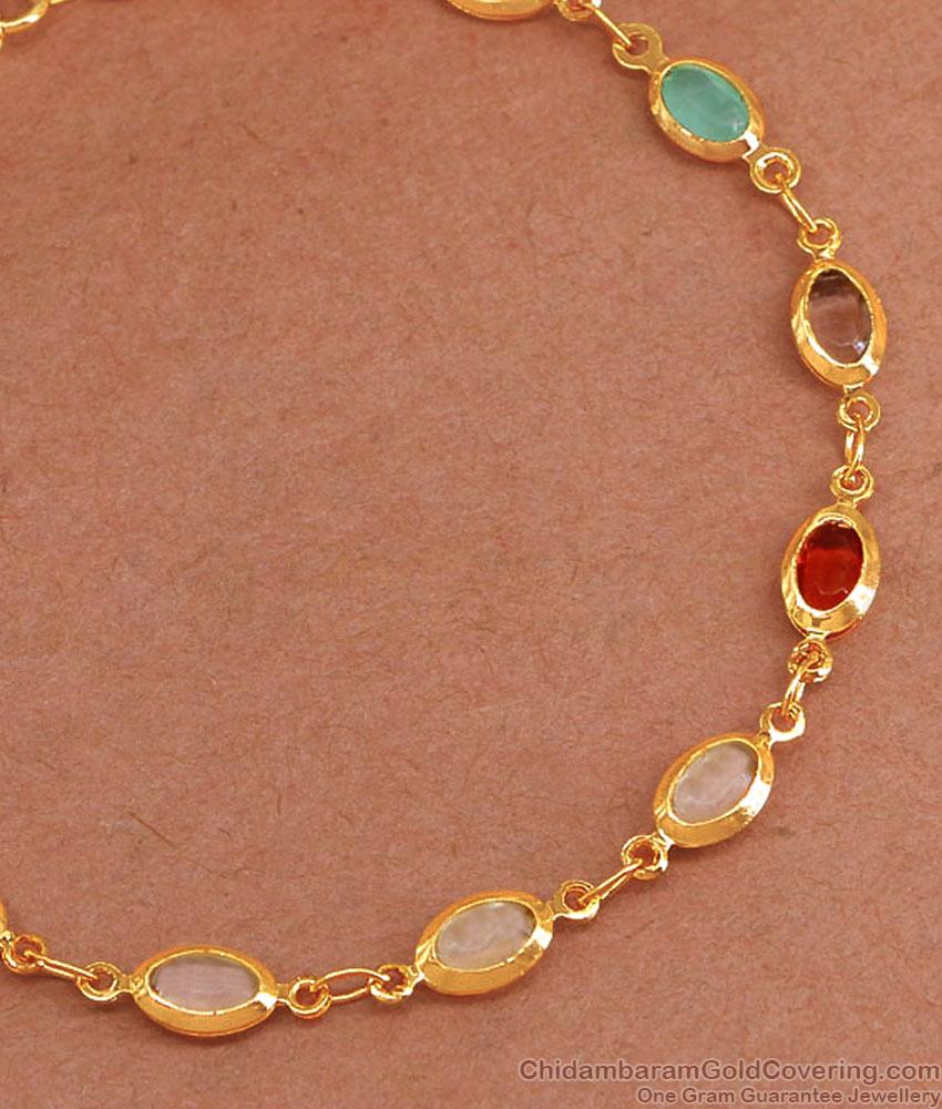 Beautiful Kemp Stone Gold Plated Bracelet Design BRAC983