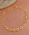 Latest Gold Imitation White Stone Bracelet For College Wear BRAC997