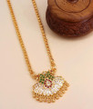 Peacock Multi Stone Impon Dollar Chain With Price BGDR1137