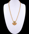 Peacock Multi Stone Impon Dollar Chain With Price BGDR1137