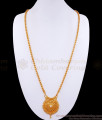 30 Inches Long White Stone Medium Size Dollar Gold Chain BGDR1144-LG