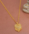 Heart Shaped Gold Plated Pendant Long Chain Design BGDR1160
