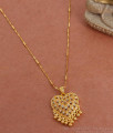 Heart Shaped Big Gold Pendant With Chain BGDR1168