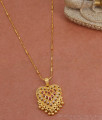 New Collections Ruby White Stone Heart Shaped Dollar Chain BGDR1169