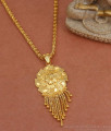 Attractive Flower Dollar With Long Gold Chain BGDR1172