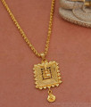 Traditional Big Lakshmi Pendant Gold Chain Design BGDR1174