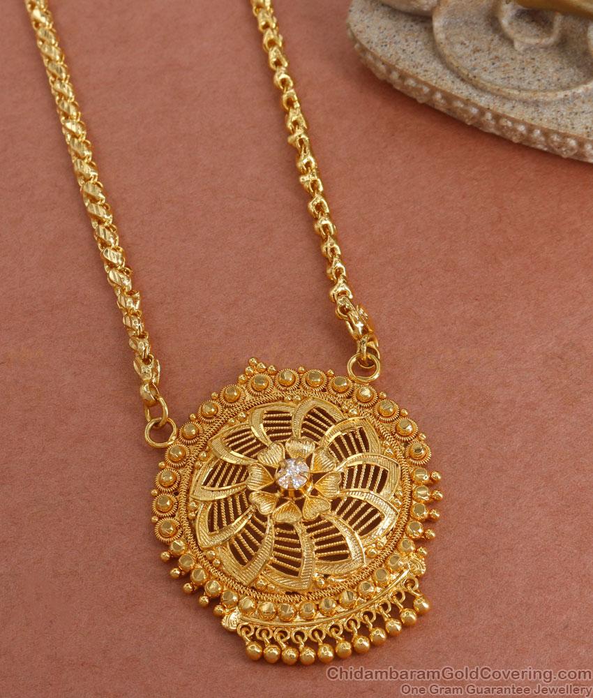 One Gram Gold Big Dollar Chain Guarantee Jewelry BGDR1178