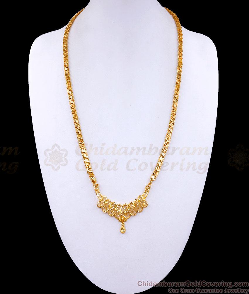 Grand Look Plain Gold Dollar Chain Womens Fashion Jewelry BGDR1180