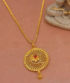 Everyday Use 1 Gram Gold Ruby Dollar With Thin Chain BGDR1195