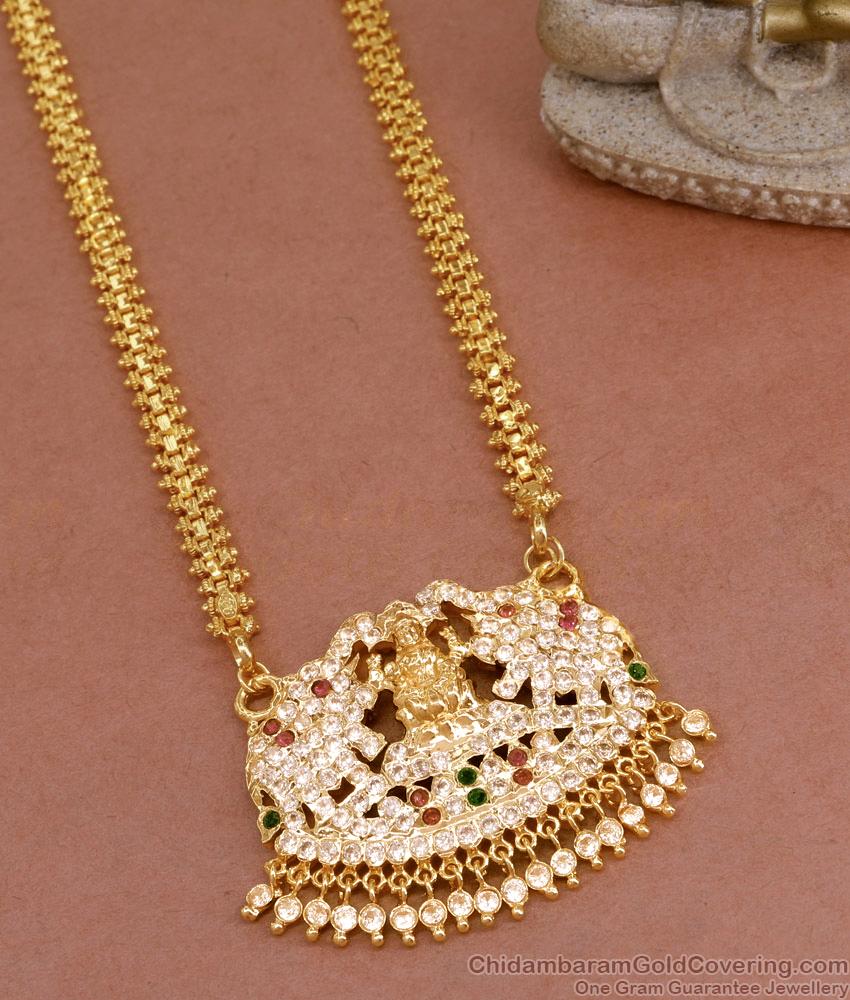 New Model Impon Gajalakshmi Pendant With Gold Chain Online BGDR1206