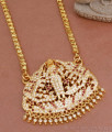 30 Inch Long Very Big Impon Gajalakshmi Dollar With Long Gold Chain BGDR1209-LG