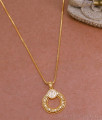 Beautiful American Diamond Pendant With Long Gold Chain BGDR1221