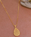 One Gram Gold Cutwork Design Pendant With Long Chain BGDR1224