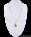 One Gram Gold Cutwork Design Pendant With Long Chain BGDR1224