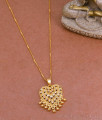 Beautiful Heart Design Gold Imitation Dollar Chain For Women BGDR1230