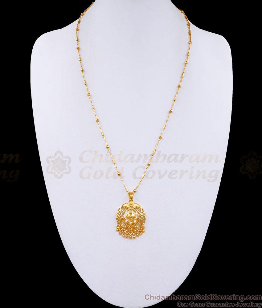 Attractive Function Wear White Stone Dollar With Beads Chain BGDR1232