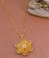 Trendy 3D Layer Floral Gold Pendant Chain For College Girls BGDR1237