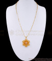 Trendy 3D Layer Floral Gold Pendant Chain For College Girls BGDR1237