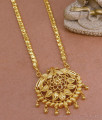 30 Inch Long New Model One Gram Gold Peacock Dollar With Leaf Design Chain Without Stone BGDR1242-Lg