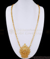 30 Inch Long Latest Gold Design White Stone Dollar Chain Floral Design For Women BGDR1250-Lg