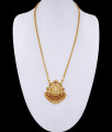 Stylish Ruby Kemp Stone Lakshmi Dollar Gold Chain With Price BGDR1259