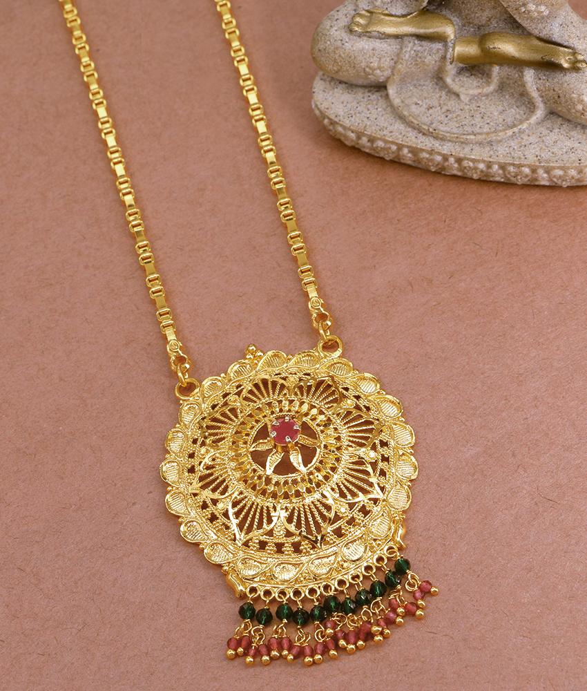 Beautiful Gold Imitation Hanging Stone Beads Dollar Chain Shop Online BGDR1264