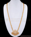 30 Inch Long Beautiful Peacock Design White Stone Impon Dollar Chain BGDR1276-Lg