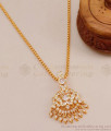 Latest Impon Small Pendant With Thin Gold Chain For Daily Use BGDR1279