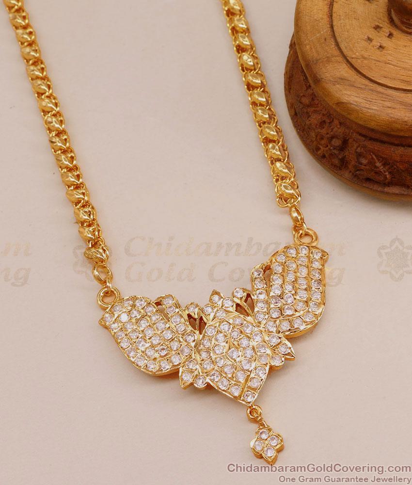 Premium Impon Butterfly Design Gold Dollar Chain 5 Metal Jewellery BGDR1280