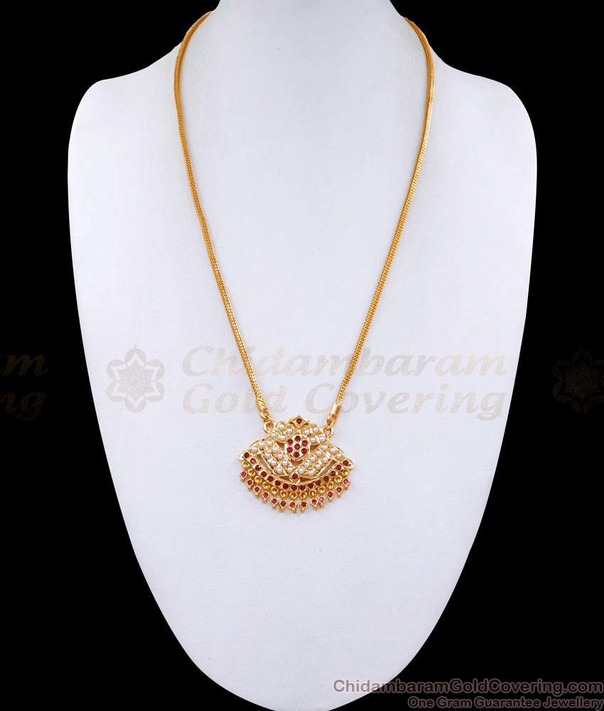 Real Gold Design Impon Dollar Chain Pearl Jewellery BGDR1286