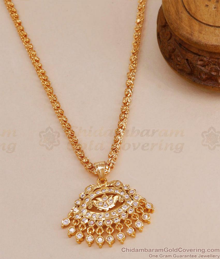 One Gram Micro Gold Plated Impon Dollar Chain With Price BGDR1297