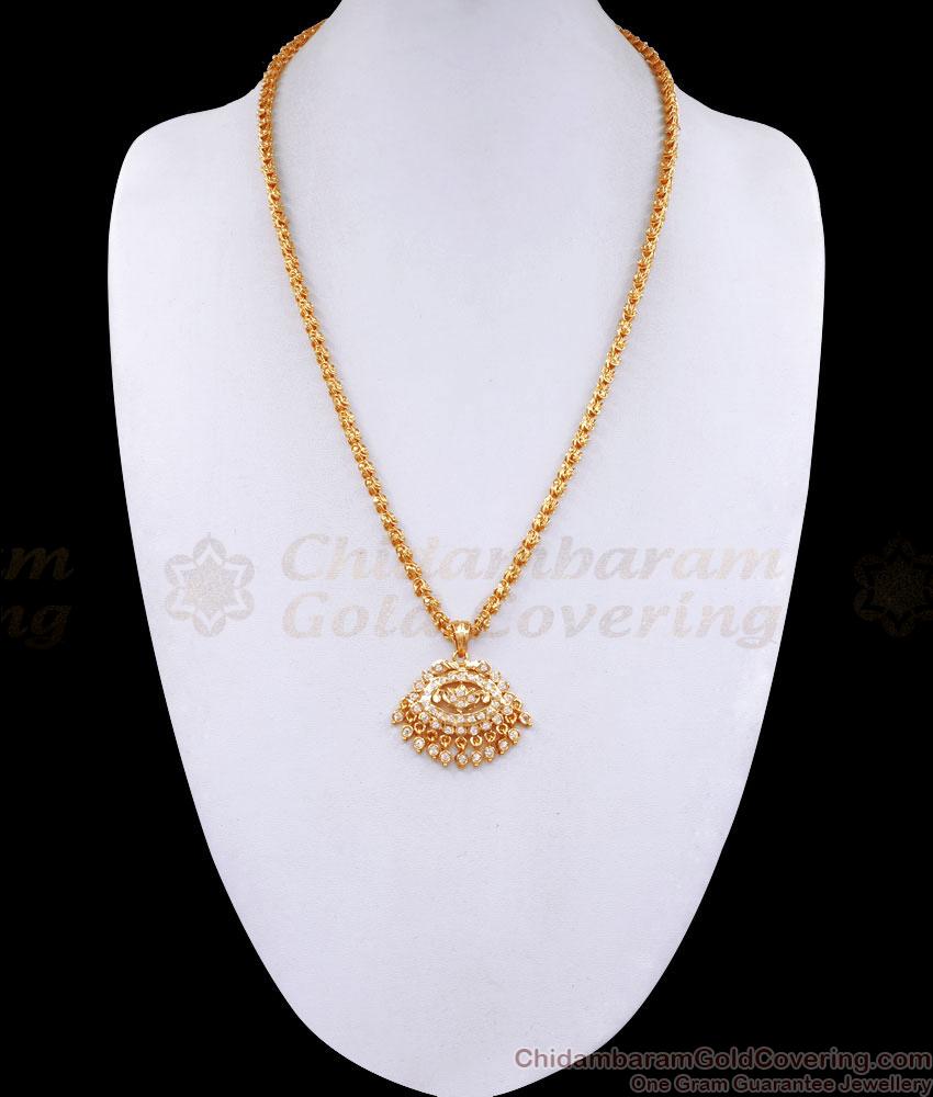 One Gram Micro Gold Plated Impon Dollar Chain With Price BGDR1297