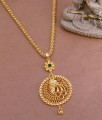 Stylish Ad Stone Peacock Design Gold Dollar Chain For Women BGDR1310