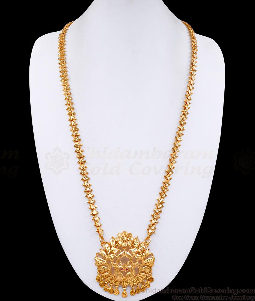 30 Inch Long New Model Swan Design Gold Plated Dollar With Heart Chain BGDR1314-Lg