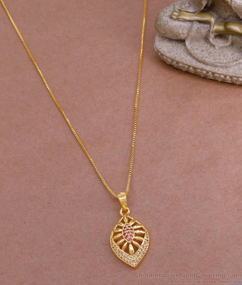 Sleeky Stone Pendant Long Chain For College And Office Wear BGDR1315