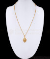 Full White Stone Floral Design 1 Gram Gold Long Pendant Chain BGDR1316