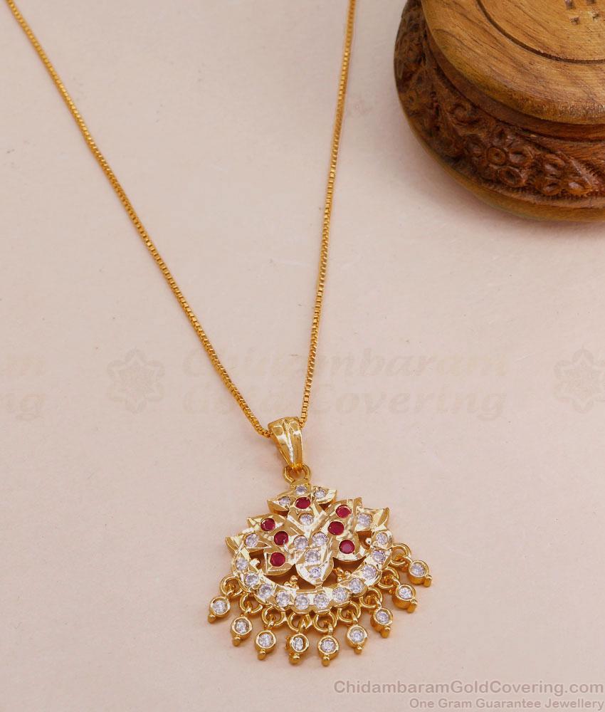 Simple Gold Design Impon Dollar Chain For Married Women BGDR1323