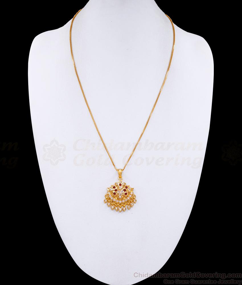 Simple Gold Design Impon Dollar Chain For Married Women BGDR1323