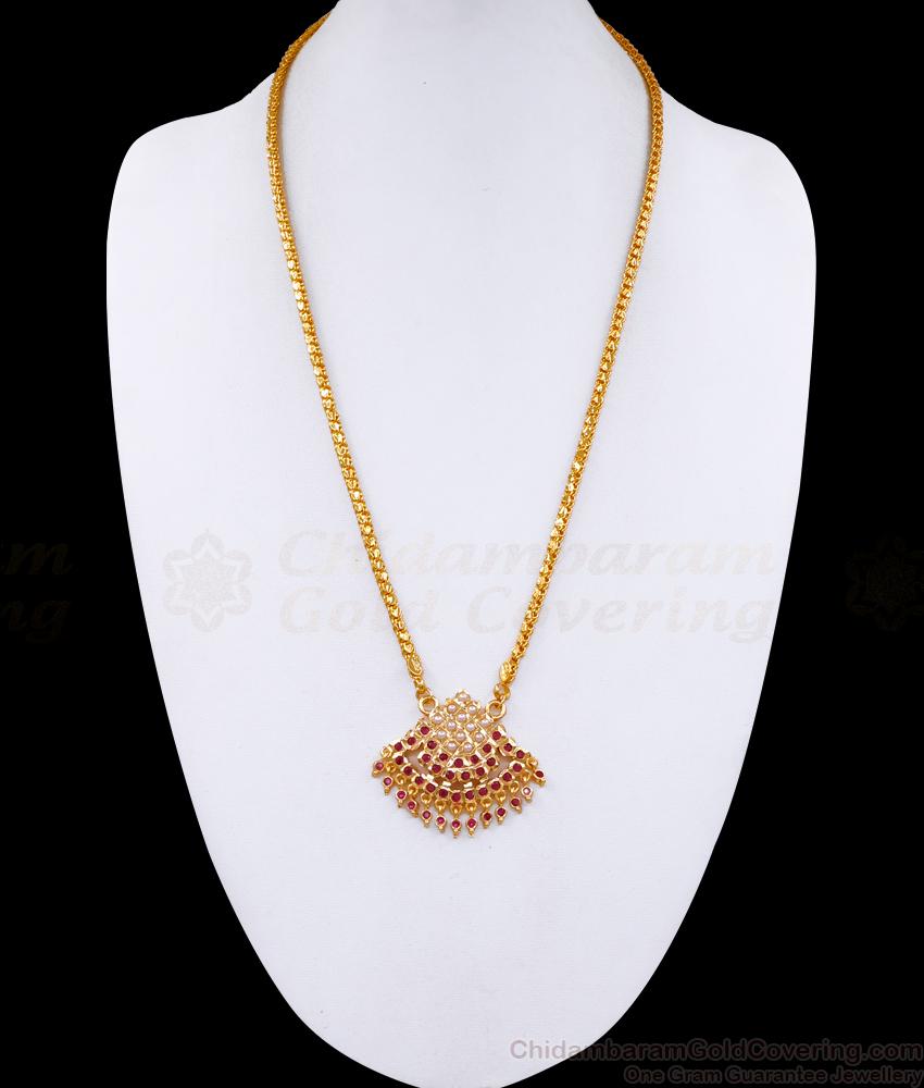 New Arrival Impon 5 Metal Dollar Chain Pearl Jewellery Collections BGDR1325