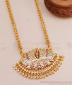 30 Inch Long Real Impon Gold Plated Lotus Dollar Chain For Women BGDR1327-Lg