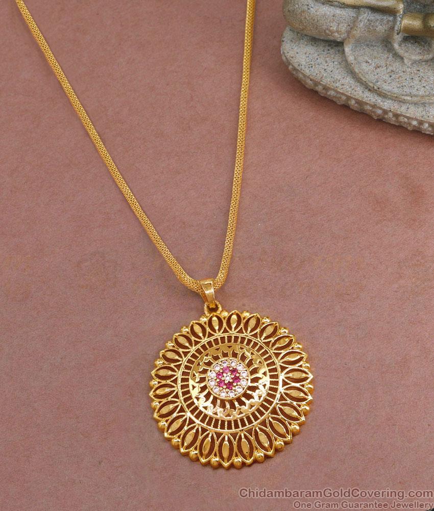 30 Inch Long Beautiful Office Wear1 Gram Gold Dollar Chain At Affordable Price BGDR1333-Lg