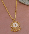 Stylish White Diamond Dollar Gold Chain For Function Wear BGDR1340