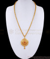 One Gram Gold Daily Wear Ruby Pendant Chain For Women BGDR1341