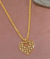 Unique Heart Shaped Ad Stone Pendant Gold Imitation Chain BGDR1348