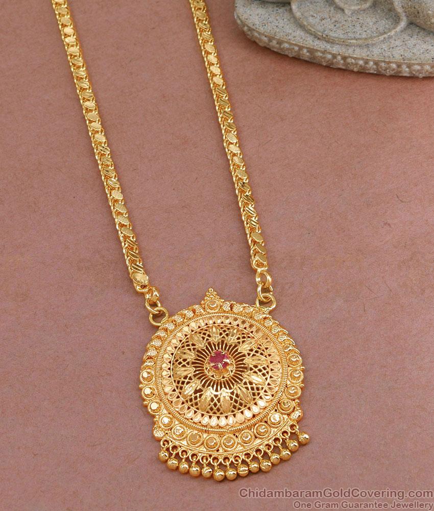 New Model Gold Pattern Round Dollar Chain One Gram Gold Jewellery BGDR1349