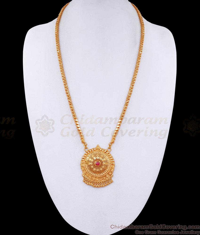 New Model Gold Pattern Round Dollar Chain One Gram Gold Jewellery BGDR1349